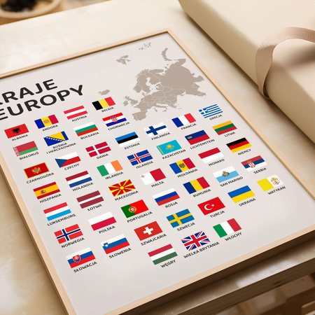 Plakat Edukacyjny Kraje Europy