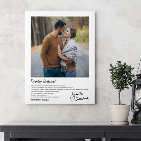 Obraz podziękowanie dla rodziców wzór nr 6