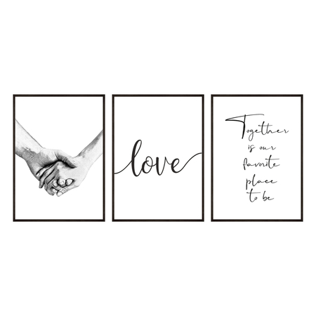 Zestaw plakatów miłość bez słów