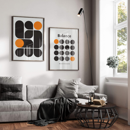 Zestaw plakatów geometryczna harmonia