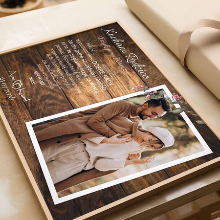 Plakat Podziękowanie dla rodziców ze zdjęciem VI