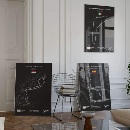 Zestaw plakatów tory grand prix black edition