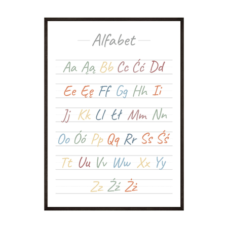 Plakat Edukacyjny Dla Dzieci Alfabet no1
