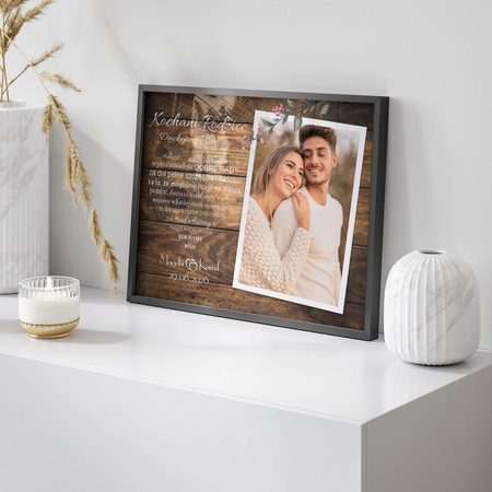 Plakat Podziękowanie dla rodziców ze zdjęciem VI