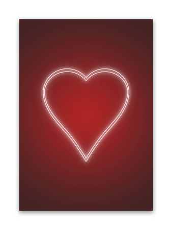 Plakat Neonowe Serce