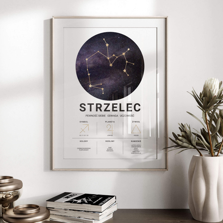 Plakat Znak Zodiaku Strzelec