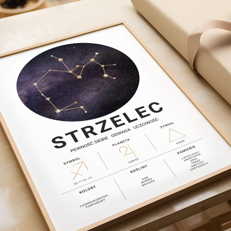 Plakat Znak Zodiaku Strzelec