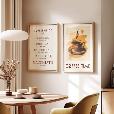 Zestaw plakatów coffee time