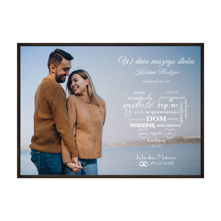Plakat Podziękowanie dla rodziców ze zdjęciem III