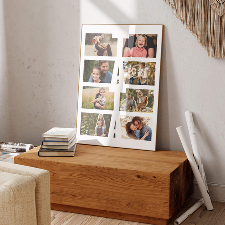 Plakat personalizowany dla taty kolaż zdjęć
