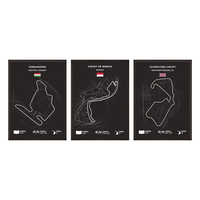 Zestaw plakatów tory grand prix black edition