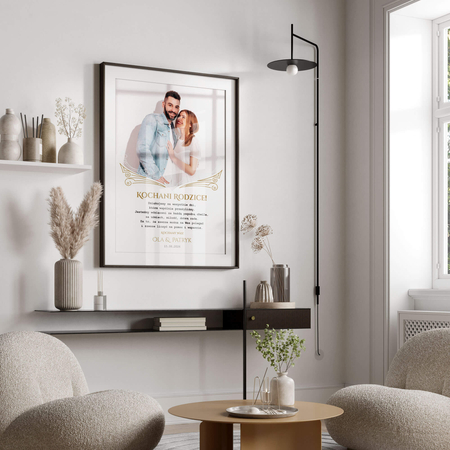 Plakat podziękowanie dla rodziców ze zdjęciem IX