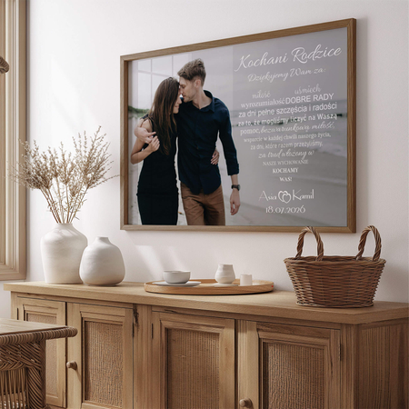 Plakat Podziękowanie dla rodziców ze zdjęciem I