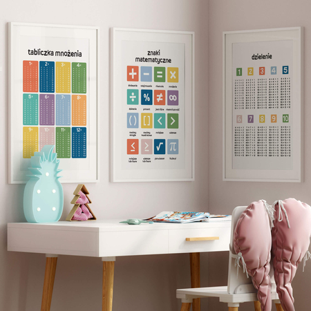 Zestaw Plakatów Edukacyjnych Dla Dzieci Matematyczne ABC