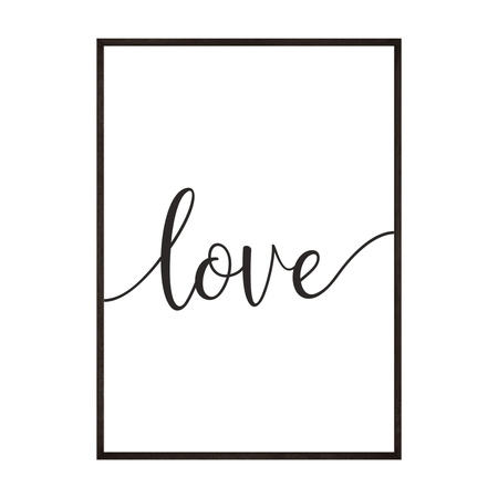 Plakat Z Napisem Love