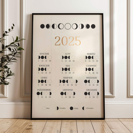 Plakat Fazy Księżyca 2025