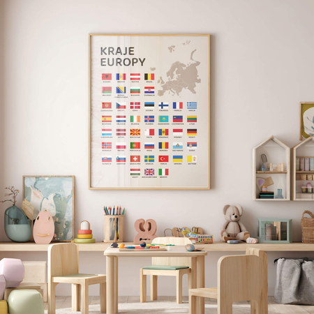 Plakat Edukacyjny Kraje Europy