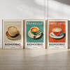 Zestaw plakatów kawa po włosku