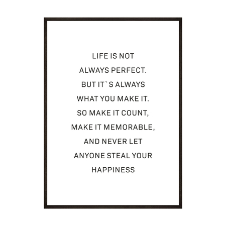 Plakat Life Is Not Always Perfect