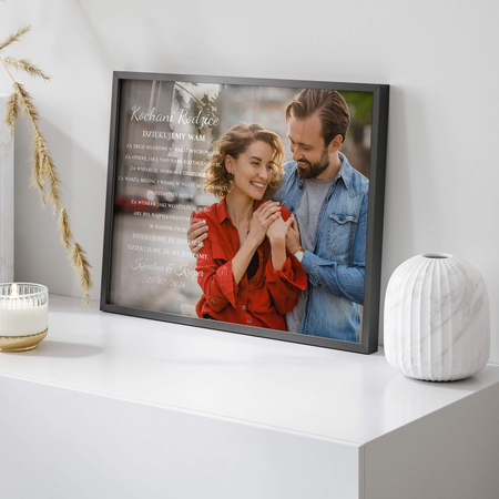 Plakat Podziękowanie dla rodziców ze zdjęciem IV