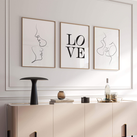 Zestaw plakatów subtelna miłość