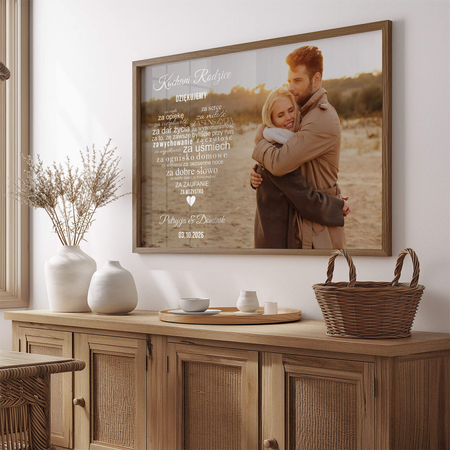 Plakat Podziękowanie dla rodziców ze zdjęciem VIII