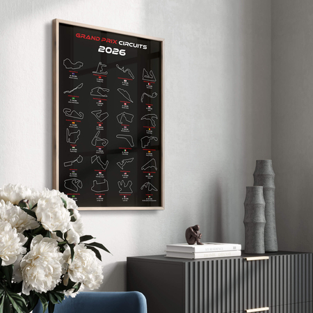 Plakat grand prix circuits 2026 black edition