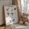 Plakat Edukacyjny Mapa Kontynentów