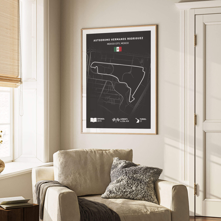 Plakat mapa toru grand prix black edition