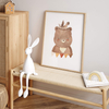 Plakat Boho Niedźwiadek