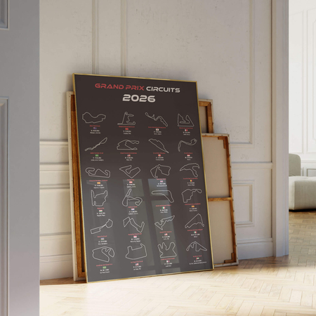 Plakat grand prix circuits 2026 black edition
