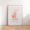 Plakat Metryczka Dla Dzieci Lisek