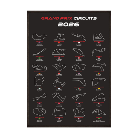 Plakat grand prix circuits 2026 black edition