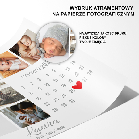 Metryczka Urodzinowa Kolaż 6 Zdjęć