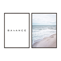 Zestaw plakatów morska równowaga