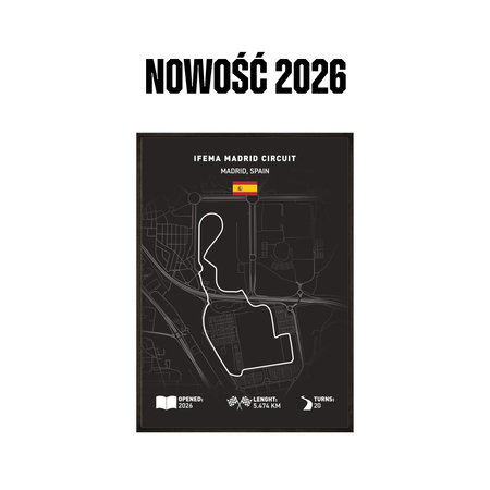 Plakat mapa toru grand prix black edition