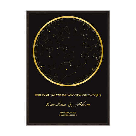 Plakat Mapa Gwiazd Gold Edition