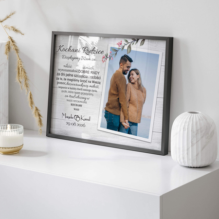 Plakat Podziękowanie dla rodziców ze zdjęciem VII