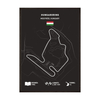 Plakat mapa toru grand prix black edition