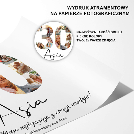 Plakat Na Urodziny Kolaż Zdjęć