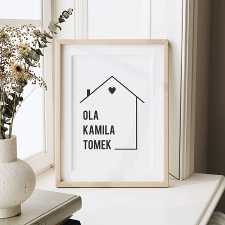 Plakat Rodzina Imiona