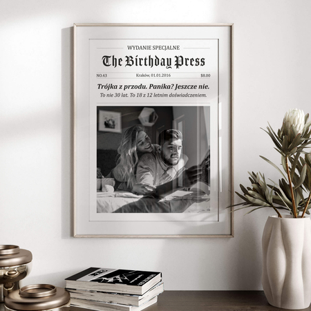 Plakat okładka gazety z twoim zdjęcie