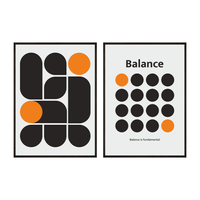 Zestaw plakatów geometryczna harmonia