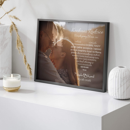 Plakat Podziękowanie dla rodziców ze zdjęciem I