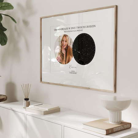 Plakat Mapa Gwiazd Ze Zdjęciem