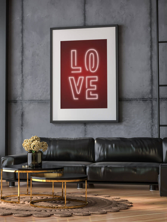 Plakat Neonowe Love