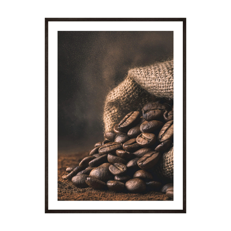 Plakat ziarna kawy