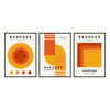 Zestaw plakatów geometrycznych bauhaus art no5