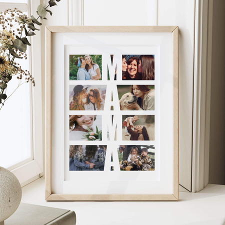 Plakat personalizowany dla mamy kolaż zdjęć
