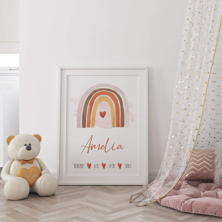 Metryczka Boho Dla Dziewczynki